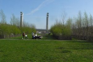 Le parc de la presqu'ïle Rollet à Rouen